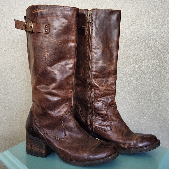 Born Brown Heeled Boots - Picture 2 of 11